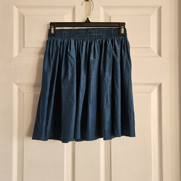 American Apparel Teal Skater Skirt - Picture 1 of 4